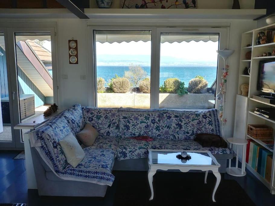 Lakefront. Appartement Pieds Dans L'Eau. View And Direct Access To The Lake. Anthy-sur-Leman エクステリア 写真